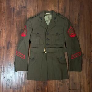 Vintage US Marine Corps USMC Alpha Jacket Mens 37 Green Vietnam War Era Service